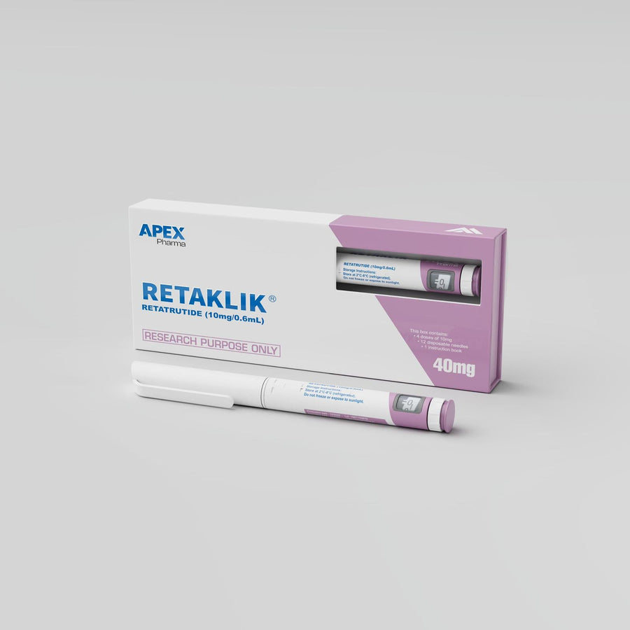 Retaklik Apex research pen packaging